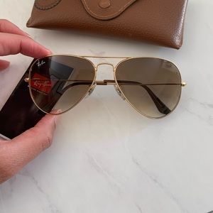 Ray-Ban gold aviators